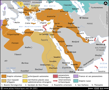 Ottoman on Carte De L Empire Ottoman En 1878